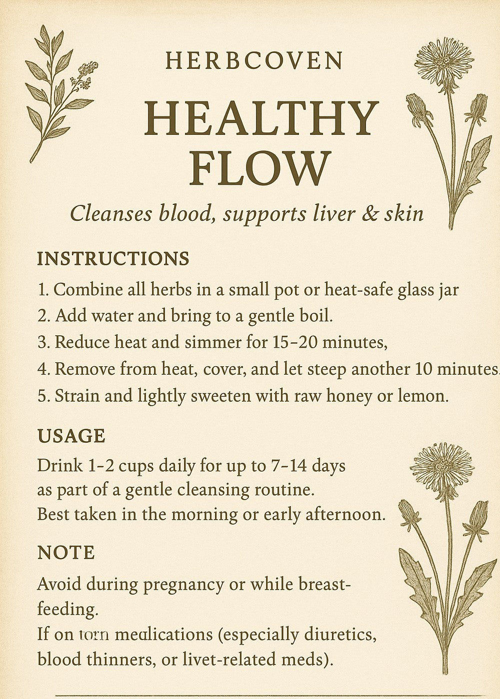 Healthy Flow Herbal tea